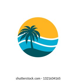 Sun sea palm symbol