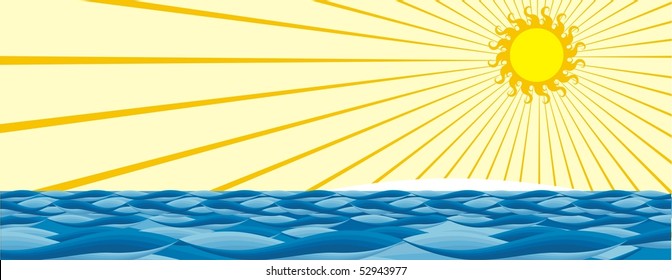 sun and sea summer waves