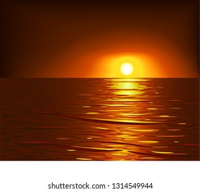 Sun sea sunset