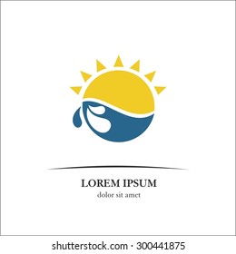 Sun and sea symbol