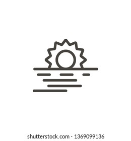 Sun, sea vector icon. Element of weather for mobile concept and web apps illustration. Thin line icon for website design and development. Vector icon