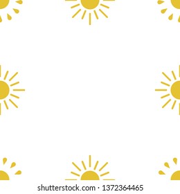 Sun seamless pattern background. For textile and fabric, cover, print on clothes. Ether sign. 