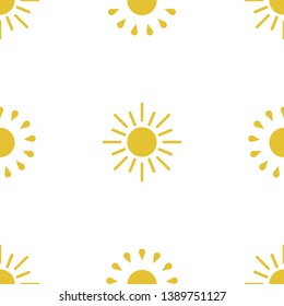 Sun seamless pattern background. For textile and fabric, cover, print on clothes. Ether sign. 