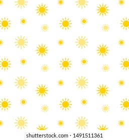  sun seamless  pattern. colorful cartoon texture for kids.  pattern for children. Background