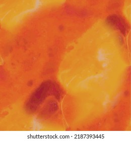 Textura sin Marble. Espacio de salpicaduras de tinta acrílica. Incendio Rojo De Tinta Alcohólica. Pintura de Holi Naranja. Fondo de salpicadura fluida. Grunge acrílico fluido. Ilustración De Resumen Líquido. Ciencia abstracta de vector caliente