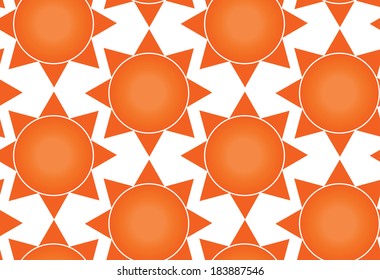 Sun seamless texture with big suns
