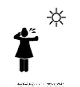 Sun, sensitive, skin icon. Element of systemic lupu icon. Premium quality graphic design icon. Signs and symbols collection icon for websites