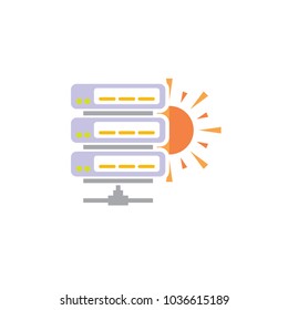 Sun Server Logo Icon Design