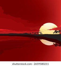 Fondo de pantalla de fondo de la tarde de la puesta del sol