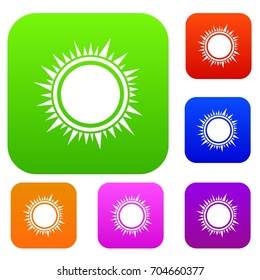 Sun set icon in different colors isolated vector illustration. Premium collection