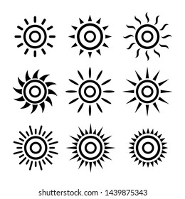 Sun Set icon, sunshine icon symbol vector