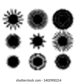 Sun set icon. Symbol collection.  Vector illustration EPS10.
