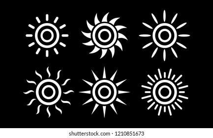 Sun Set icon symbol vector