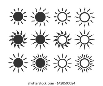 Sun Set icon symbol vector