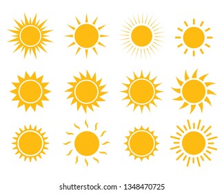 Sun Set icon vector