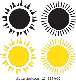 Arte vectorial de icono de puesta de sol