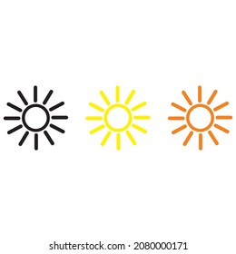 Símbolo de ilustración de vector de icono de Sun set
