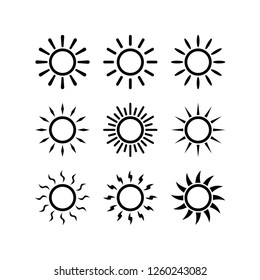 sun set icon vector on white background editable eps10