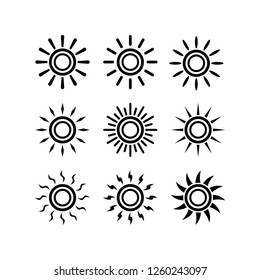 sun set icon vector on white background editable eps10