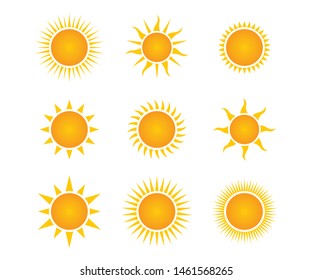 Sun set icons vector illustration on background