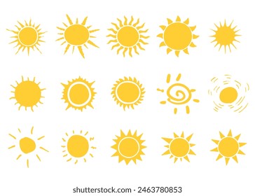 Ilustración de la puesta del sol. Elemento Sun Set. Vector de puesta de sol