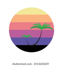 Ilustração vetorial de design de camiseta com ajuste de sol