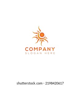 sun set vector art logo design