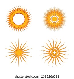 Sun set vector design, sun icon