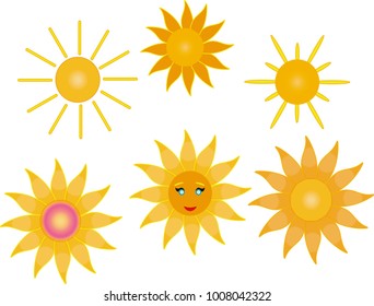 the sun set vector illustration for backgrounds and cards