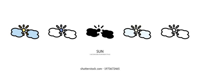 SUN SET VECTOR TYPE ICON
