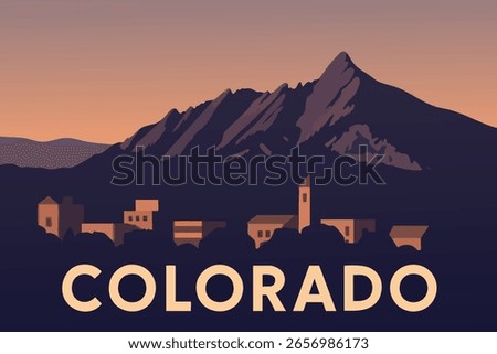 As the sun sets over the Colorado Rockies, the mountains are bathed in the soft light of dusk, offering a serene and breathtaking view.