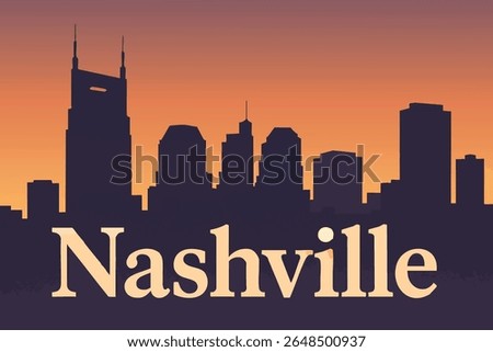 As the sun sets over the heart of Nashville, the city’s iconic skyline comes to life with a warm golden glow.
