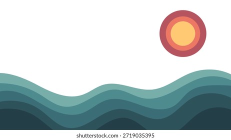 Un sol que se pone sobre un mar de agua