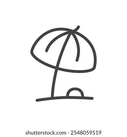 Sun shade icon Logo symbol outline set