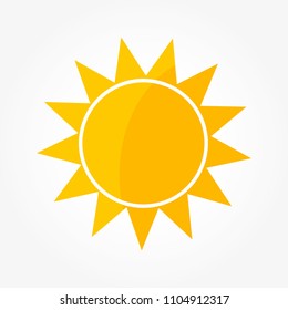 Sun with shade icon. Vector illustration, element for design.