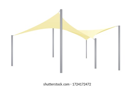 Sun shade triangle umbrella. vector illustration