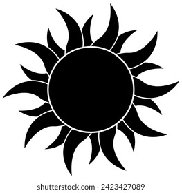 Sun shadow illustration for children's books and infographic design. A simple flat vector design.