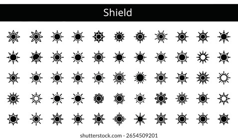 Sun Shape Icon: Daylight, Warmth and Solar Energy Solid Black Symbol