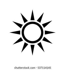 sun shape icon over white background. vector illustration