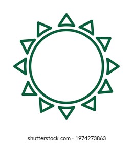 sun shape on white background