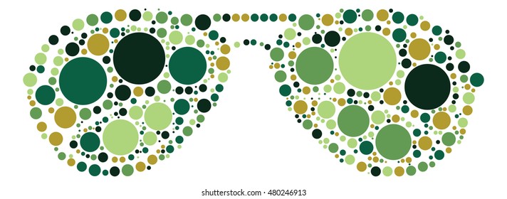 sun shape vector design by color point