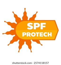 Sun shape vector icon, spf Protech