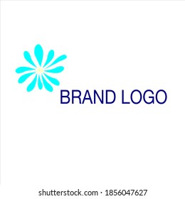 sun shaped brand logo design