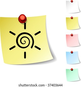  Sun sheet icon. Vector illustration.