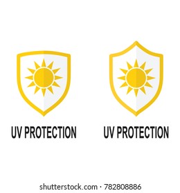 sun and shield vector icon