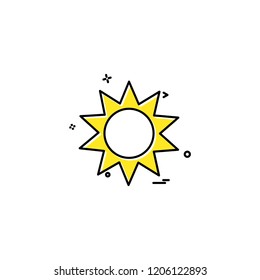 sun shine hot icon vector design