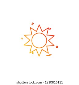 sun shine hot icon vector design