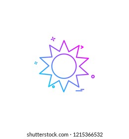 sun shine hot icon vector design