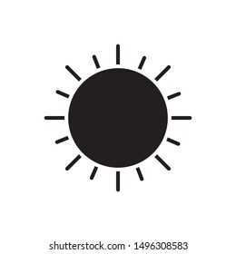 Sun shine icon. flat simple pictogram. Solar energy vector illustration