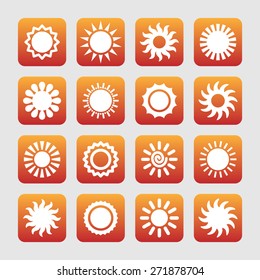 Sun shine icons